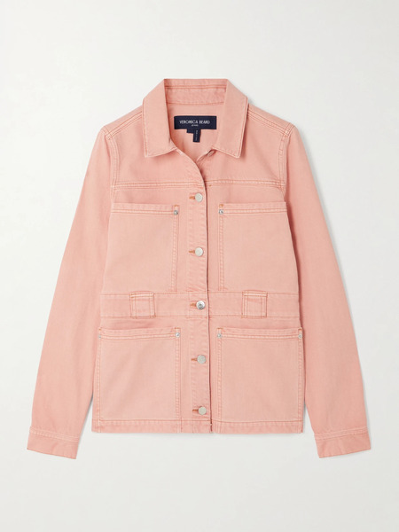  Veronica Beard   Marvin Denim Jacket   Pastel Pink 