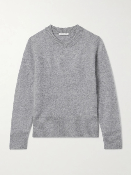  Veronica Beard   Pippen Brushed Cashmere Sweater   Gray 