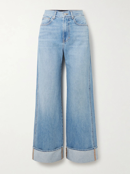  Veronica Beard   Taylor High Rise Wide Leg Jeans   Light Denim 