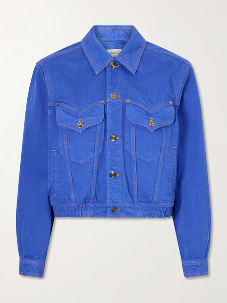  Versace   Cotton Trucker Jacket   Blue 