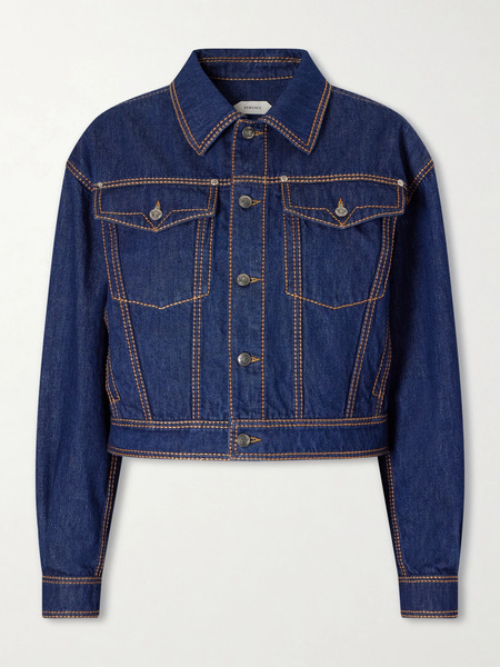  Versace   Denim Cotton Jacket   Dark Denim 