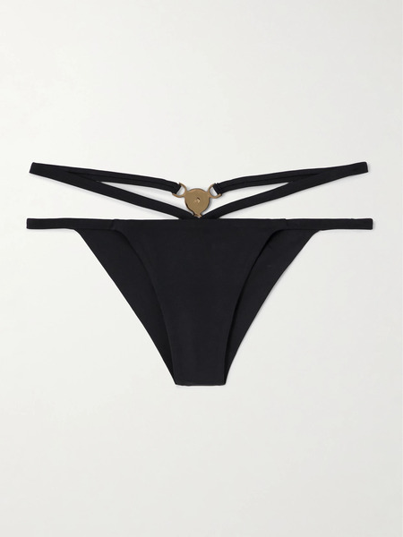  Versace   Embellished Bikini Briefs   Black 