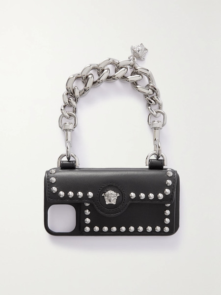  Versace   Embellished Iphone 13 Max Case   Black 