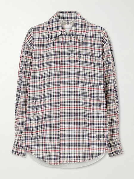  Victoria Beckham   Cocoon Checked Cotton And Virgin Wool Blend Jacket   Multi 
