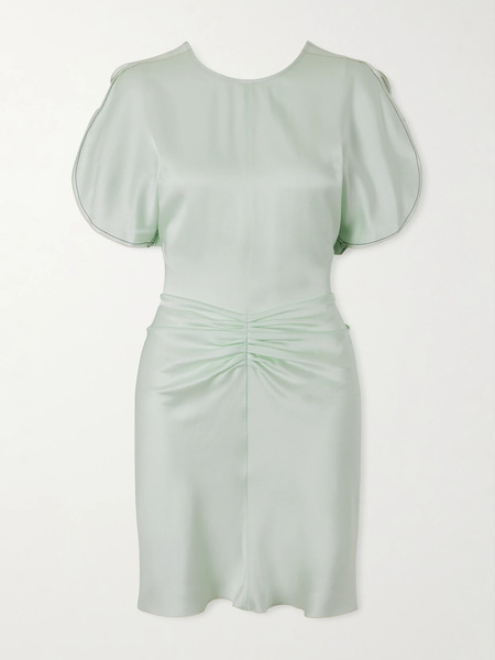  Victoria Beckham   Gathered Mini Dress   Light Green 