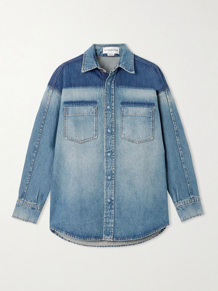  Victoria Beckham   Oversized Denim Shirt   Mid Denim 