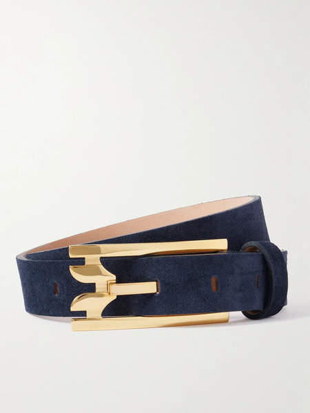 Victoria Beckham   Suede Belt   Navy 