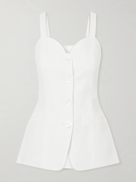  Violante Nessi   Henriette Linen Top   Ivory 