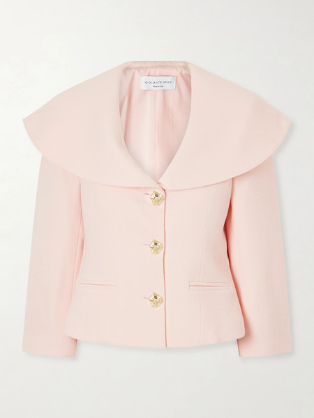  Violante Nessi   Manuela Wool Crepe Jacket   Pink 