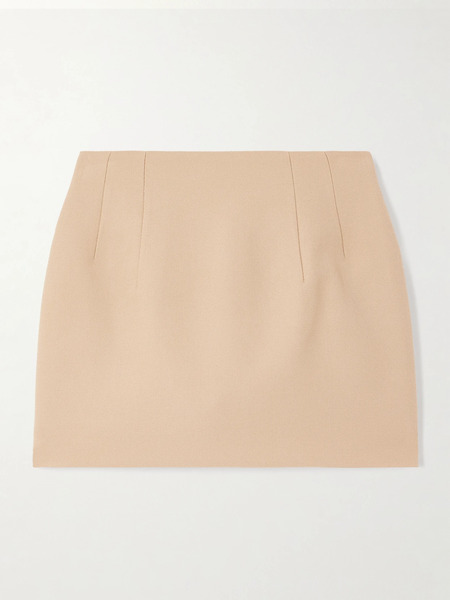  Wardrobe. Nyc   Contour Wool Mini Skirt   Beige 