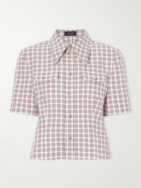  Willy Chavarria   Chavela Checked Woven Shirt   Red 