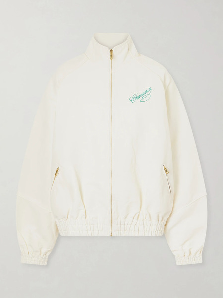  Willy Chavarria   Ruff Rider Embroidered Shell Jacket   Cream 