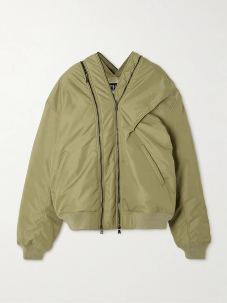  Y/project   Zip Detailed Embroidered Padded Shell Bomber   Green 