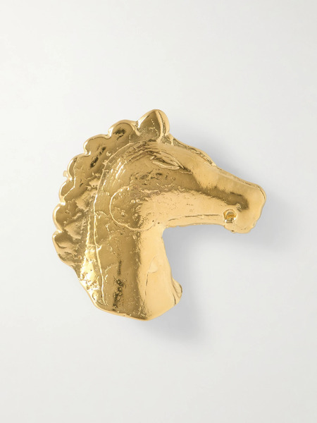 Ysso   Equestrian Dream Gold Plated Brooch   One Size 