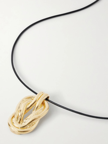  Ysso   Hercules Gold Plated Cord Necklace   One Size 