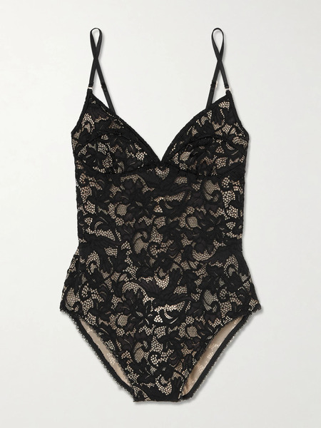  Zimmermann   Corded Lace Bodysuit   Black 