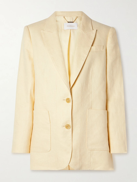  Zimmermann   Illuminate Linen Blazer   Yellow 