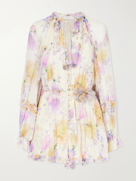  Zimmermann   Luna Ruffled Playsuit   Cream 