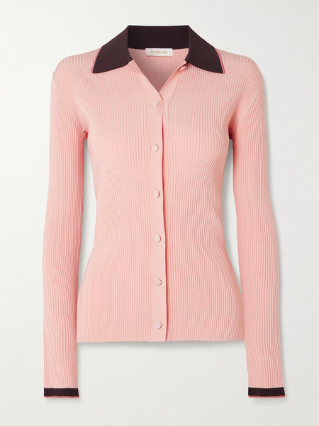 Zimmermann   Two Tone Ribbed Knit Cardigan   Pink 