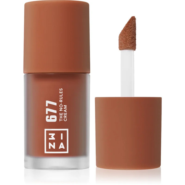  3ina The No-rules Cream Multi-purpose Makeup For Eyes, Lips And Face Shade 677 - Medium, Neutral Brown 8 Ml 