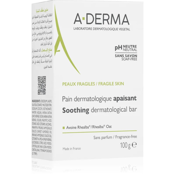  A-derma Essentials Dermatological Bar Dermatological Cleansing Bar For Sensitive And Irritated Skin 100 G 