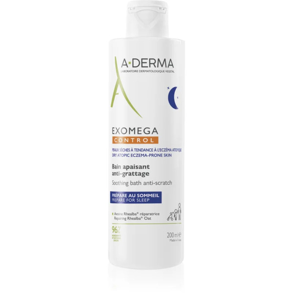  A-derma Exomega Control Soothing Bath Anti-scratch Soothing Bath To Treat Irritation And Itching 200 Ml 