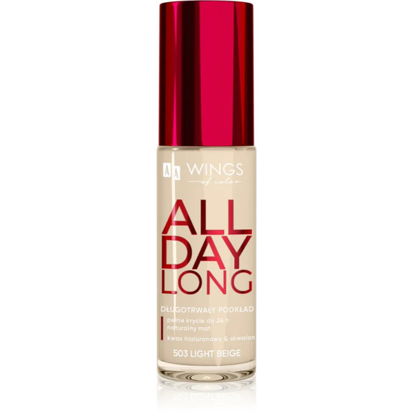  Aa Wings Of Color All Day Long Long Lasting Foundation Long-lasting Foundation Shade 503 Light Beige 30 Ml 