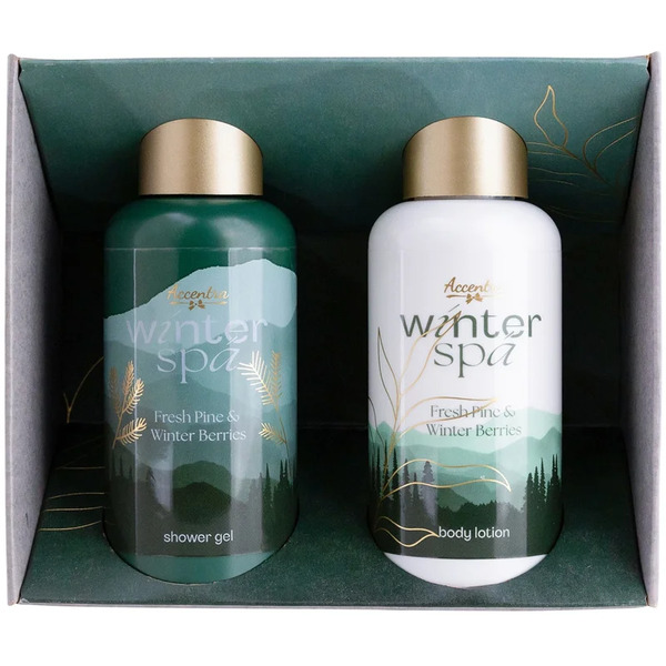  Accentra Winter Spa Fresh Pine & Winterberries Gift Set For The Bath Fragrance Fresh Pine & Winterberries 