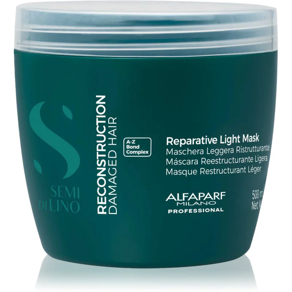  Alfaparf Milano Semi Di Lino Reconstruction Reparative Light Mask Regenerating Mask For Damaged Hair For Fine Hair 500 Ml 