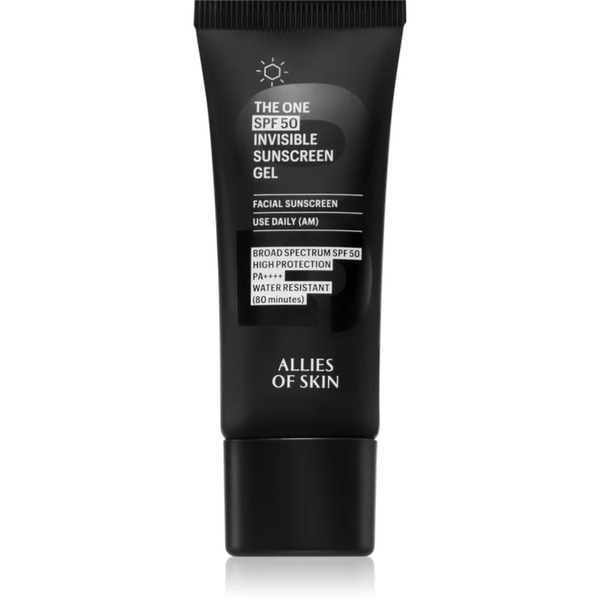  Allies Of Skin Deluxe The One Spf 50 Invisible Sunscreen Gel Facial Sunscreen With High Sun Protection Spf 50 20 Ml 