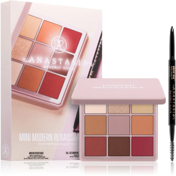  Anastasia Beverly Hills Mini Modern Renaissance Set Gift Set For Eyes And Eyebrows Shade Dark Brown Pencil 