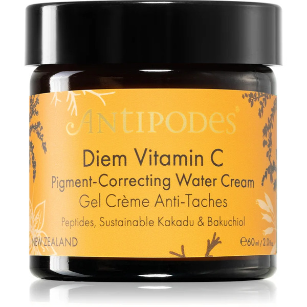  Antipodes Diem Vitamin C Pigment-correcting Water Cream Brightening Moisturiser For Dark Spots With Bakuchiol 60 Ml 