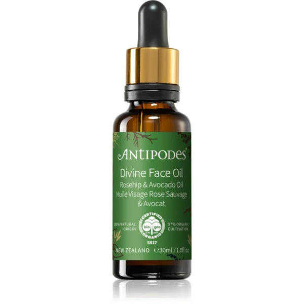  Antipodes Divine Face Oil Rosehip & Avocado Oil Protective Serum To Treat The First Signs Of Skin Ageing 30 Ml 