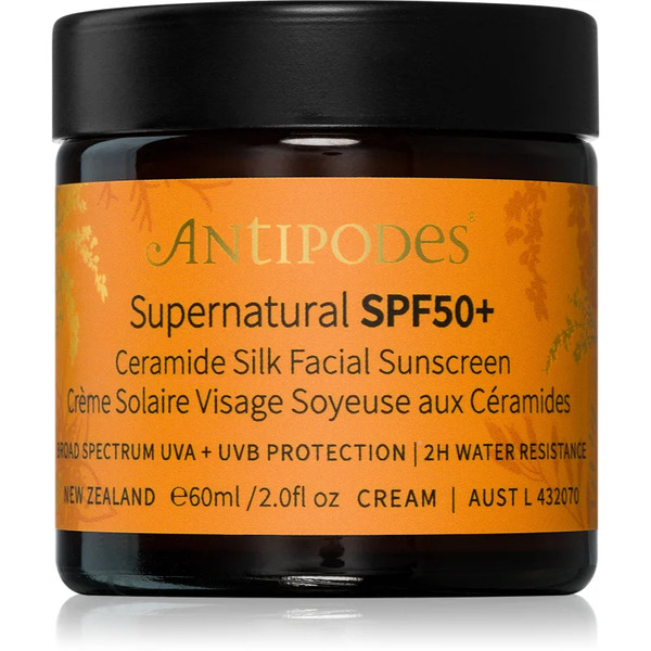  Antipodes Supernatural Spf50+ Ceramide Silk Facial Sunscreen Protective Facial Cream With Ceramides Spf 50+ 60 Ml 