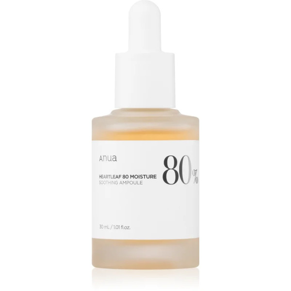  Anua Heartleaf 80% Moisture Ampoule Ampoules For Intense Skin Regeneration With Soothing Effect 30 Ml 