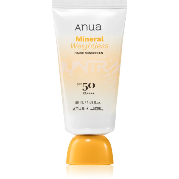  Anua K-pop Demon Hunters Mineral Weightless Finish Sunscreen Light Protective Face Cream Spf 50 50 Ml 