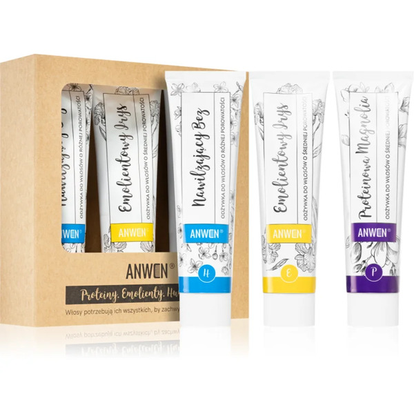  Anwen Proteins . Emollients . Humectants Nourishing Conditioner Economy Pack 3 X 100 Ml Medium Porosity 