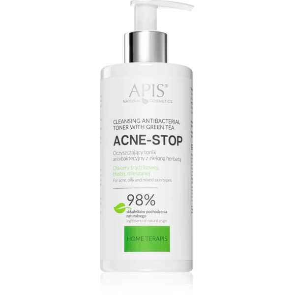  Apis Natural Cosmetics Acne-stop Home Terapis Soothing Cleansing Toner For Oily And Problem Skin 300 Ml 