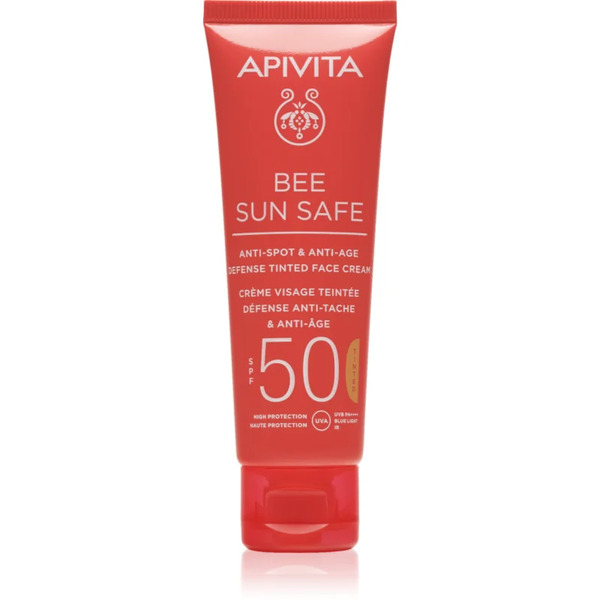  Apivita Bee Sun Safe Anti-spot And Anti-age Tinted Face Cream Spf50 Protective Tinted Cream For The Face Spf 50 Shade Tinted 50 Ml 