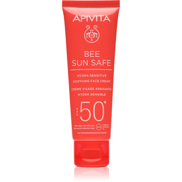  Apivita Bee Sun Safe Hydra Sensitive Soothing Face Cream Spf50+ Soothing And Moisturising Cream Spf 50+ 50 Ml 