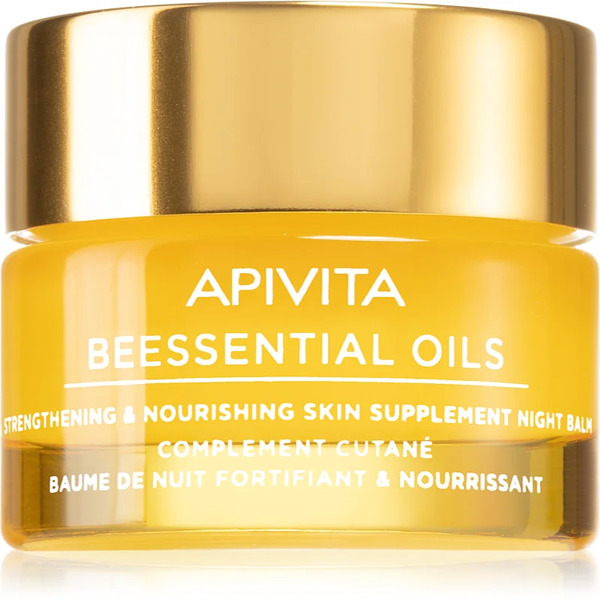  Apivita Beessential Oils Strengthening & Nourishing Night Balm Night Skin Balm With Nourishing And Moisturising Effect 15 Ml 