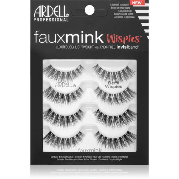  Ardell Fauxmink Wispies False Eyelashes Large Pack Demi Wispies 4 Pc 