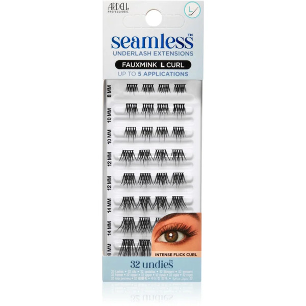  Ardell Seamless Refill Light Modern Fauxmink Stick-on Cluster Lashes L Curl 32 Pc 