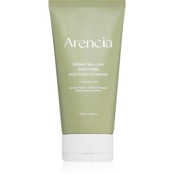  Arencia Green Tea + Lha Deep Pore Rice Cake Cleanser Deep Cleansing Gel With Regenerative Effect 150 G 