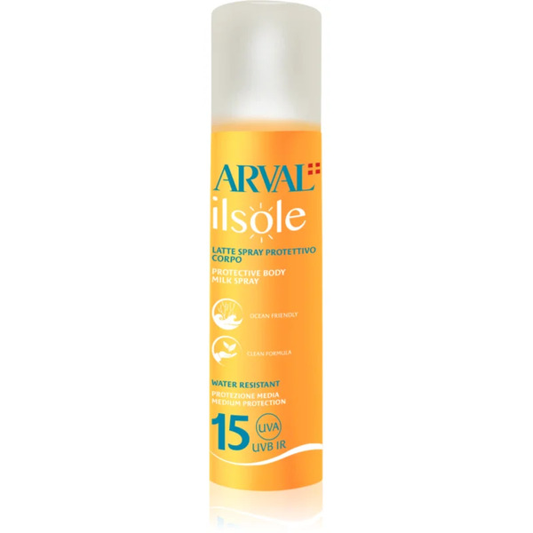  Arval Ilsole Protective Body Milk Spray Spf 15 Protective Sunscreen Spray 200 Ml 