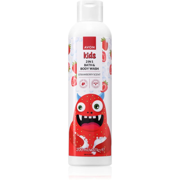  Avon Kids Strawberry Bath Product 2-in-1 200 Ml 