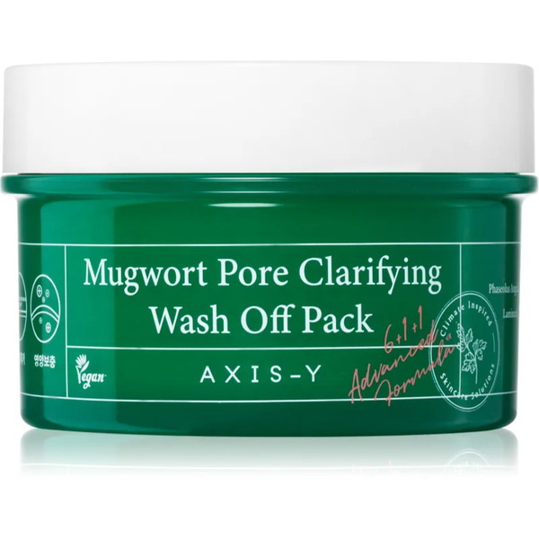  Axis-y 6+1+1 Advanced Formula Mugwort Pore Clarifying Wash Off Pack Deep Cleansing Mask With Soothing Effect 100 Ml 