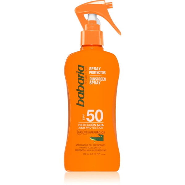  Babaria Sun Protective Sunscreen Spray Spf 50 Waterproof 200 Ml 