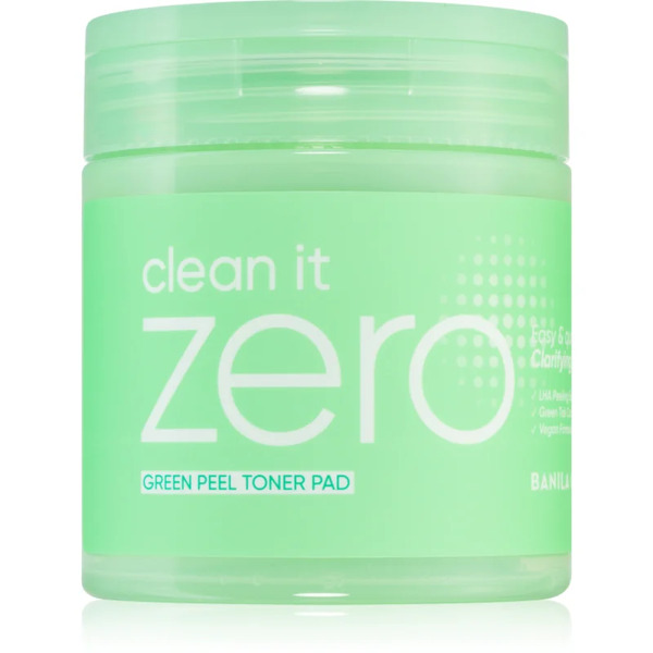  Banila Co. Clean It Zero Green Peel Toner Pad Exfoliating Cotton Pads For Oily And Problem Skin 70 Pc 