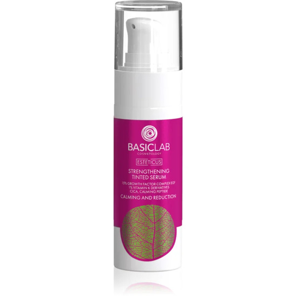  Basiclab Cosmetology Esteticus Tinted Serum Against Redness 15% Growth Factor Complex Egf 30 Ml 